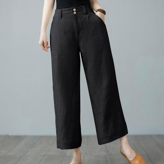 SNKSDGM Women's Plus Womens Sweatpants Joggers Thick Cargo Pants Women Petite Short High Waisted Pants Waist Elastic Band Balloon Linen Loose Casual Women Summer