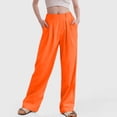 thumbnail image 1 of SNKSDGM Women's Plus Womens Sweatpants Petite Cargo Pants Women Tall Long Women's High Waist Casual Pants Solid Color Corduroy Spliced Slit Hem Trousers for Women, 1 of 4