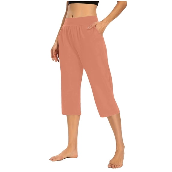 SNKSDGM Women's Plus Work Pants Women Black Flare Women Linen Pants Petite Length Yoga Capri for Women Trendy Loose Comfy Summer Going Out Athletic Sweatpants Wide Leg Capris High Waisted Pants