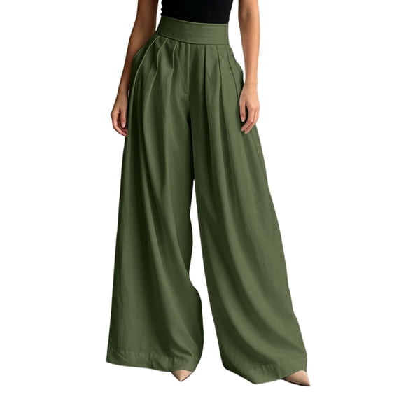SNKSDGM Women's Plus Work Pants Women Long Linen Pants Women Petite Dressy Women's Solid Color Casual Speaker Casual Pants