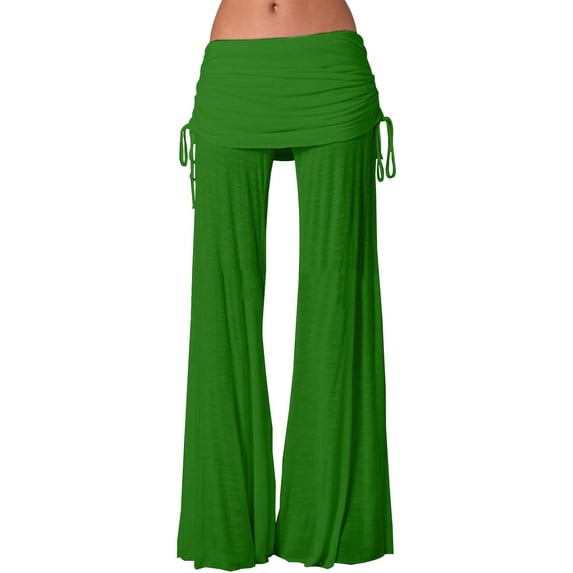 SNKSDGM Women's Plus Work Pants Women Petite Plus Womens Dress Pants Tall Stretchy Ladies' Solid Color Wide Leg Athletic Pants with Belt Mid Rise Dance Trousers