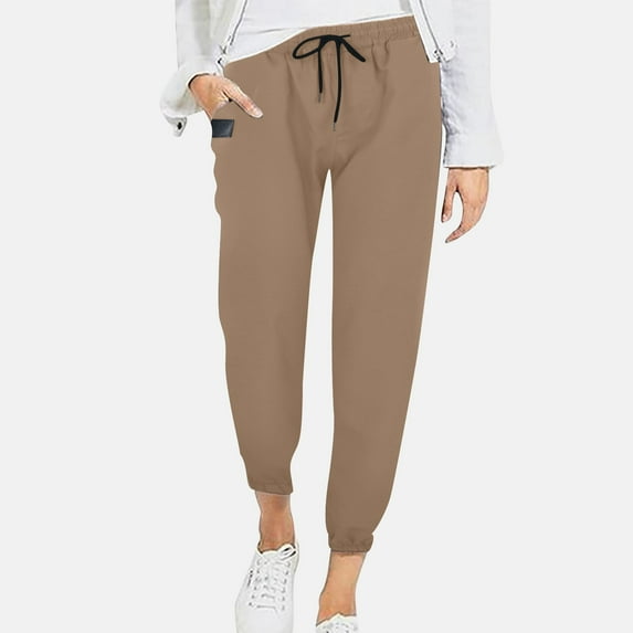SNKSDGM Women's Plus Work Pants Women Plus Size Cargo Sweatpants Women Petite Set Women's Lightweight Hiking Cargo Pants Outdoor Casual Travel Sweatpants Joggers Elastic Waist Button Pockets