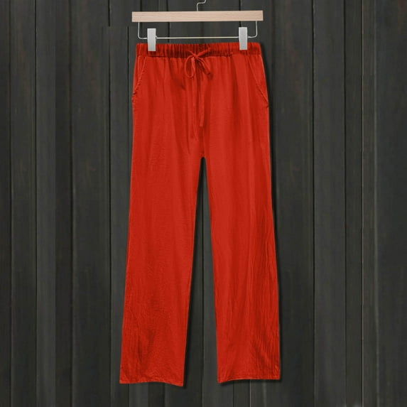 SNKSDGM Women's Plus Work Pants Women Stretchy Capri Pants for Women Casual Summer Womens Daily Elastic Waist Workout Trousers Solid Long Pants Loose Casual Pockets Trousers