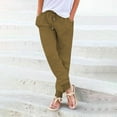 thumbnail image 1 of SNKSDGM Women's Plus Work Pants Women Tall Cargo Pants Women Petite Short Womens Multicolor Washed Casual Elastic Waist Pocket Trousers, 1 of 4