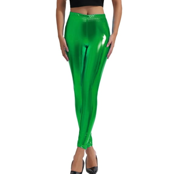 SNKSDGM Women's Plus Yoga Pants for Women Long Capri Leggings for Women Low Waisted Women's Stretchy Leather Leggings Pants Sexy Black High Waisted Tights Womens Leggings with Pocket Flared