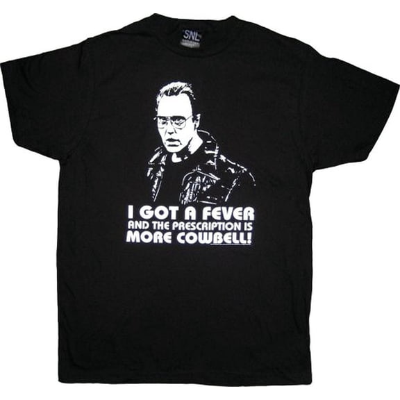 SNL Saturday Night Live Christopher Walken More Cowbell Black T-Shirt