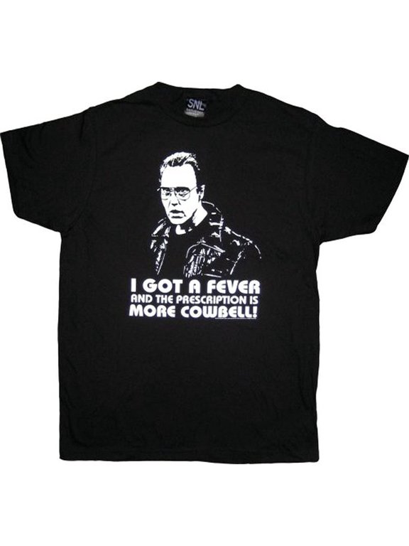 SNL Saturday Night Live Christopher Walken More Cowbell Black T-Shirt