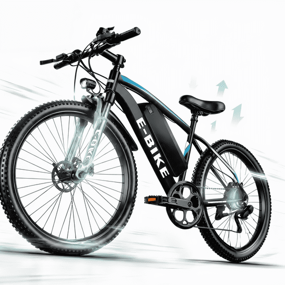 SNNAFFOB 26-inch Electric Bike for Adults, 500W Peak Motor, 36V 12Ah Removable Battery, 19.9 mph, 30-Mile Range, UL2849, Class 2