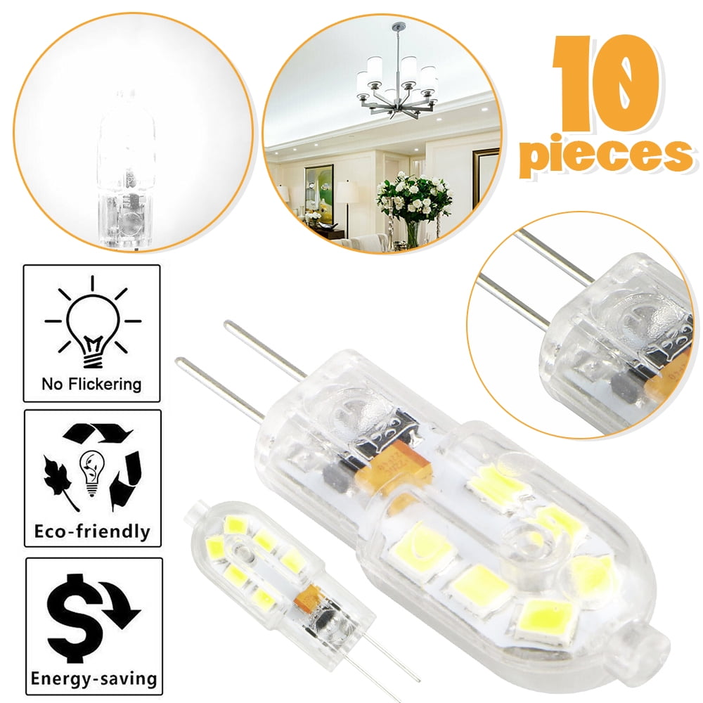 10PCS G4 Bi-pin LED Light Bulb 3W 24LED SMD 2835 Equivalent Halogen