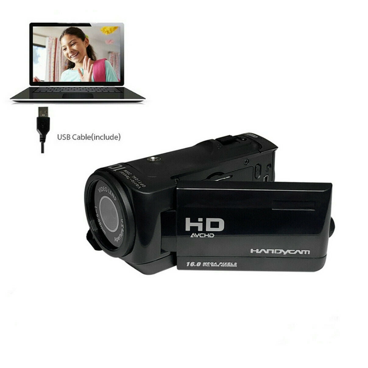 SNNROO Video Camera Camcorder 1080P HD 16x Zoom Digital Camcorder
