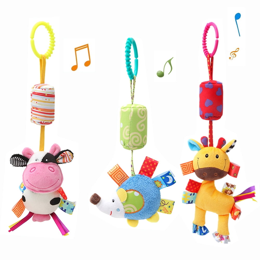 Personalized Barnyard Friends Plush Playset - 4 Squeaky Animals With Custom Name Barn