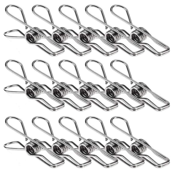 SNNROO 8 Pack 3.5 inch Durable Large Stainless Steel Wire Clips for Drying on Clothesline Clothespins Hanging Clips Hooks for Home/Office Use Pack