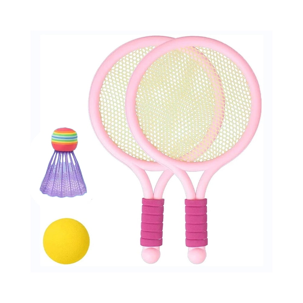 SNNROO Childrens Badminton Tennis Racket Toy Set 2 in 1 Indoor Outdoor ...