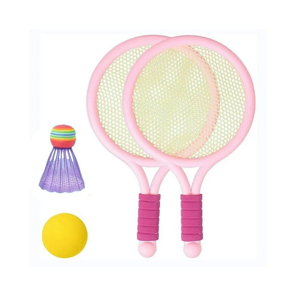 SNNROO Childrens Badminton Tennis Racket Toy Set 2 in 1 Indoor Outdoor Racket Toy