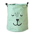 thumbnail image 1 of SNNROO Cute Animal Face Pattern Fabric Waterproof Foldable Laundry Basket in Cotton Linen (40X50 CM), 1 of 5
