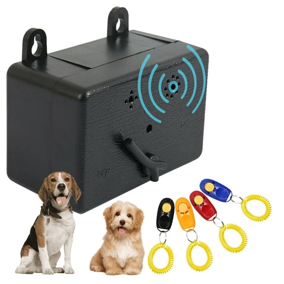 SNNROO Dog Barking Control Devices Bark Box Dogs Dual Sensor Anti Barking Device -4Pack Dog Clicker for Training