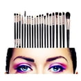 thumbnail image 1 of SNNROO Make up Brushes, 20 Pcs Professional Makeup Brushes Set Foundation Eyeshadow Blush Brush,Travel Kabuki Blending Concealers Face Powder Eye Makeup Brush Sets（Black Gold), 1 of 4