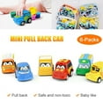 thumbnail image 1 of SNNROO Pull Back Cars for Toddlers, 6 Pack Construction Vehicles Toys for Baby Kids 1 2 3 Years Old Boys Child, Friction Powered Pull Back and Go Mini Vehicles for Kids Party Favors Birthday Game, 1 of 6