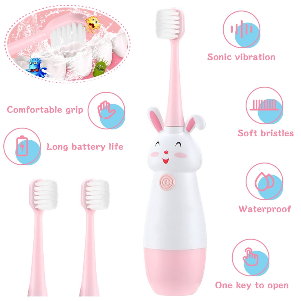 SNNROO Sonic Electric Toothbrush with 3 Replaceable Brush Heads for ...