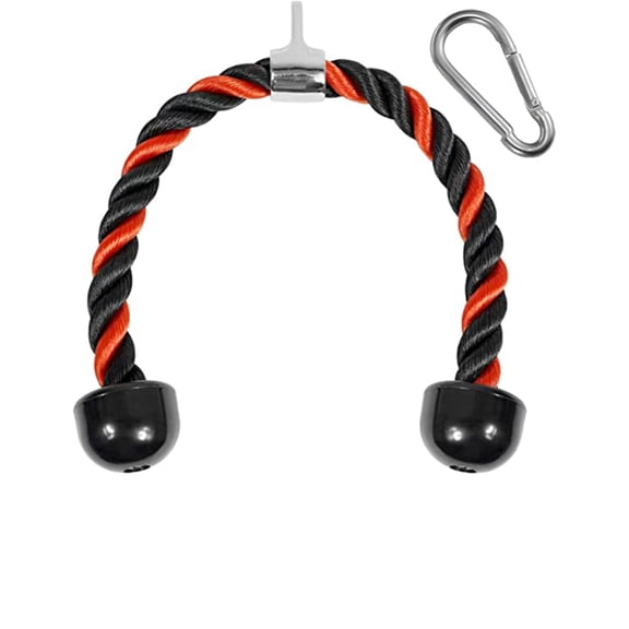 SNNROO Tricep Rope Cable Attachment, Biceps Pull Rope Press Down Training, Exercise Machine, Attachments Pulley System Gym Pull Down Rope with Carabiner.
