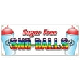 thumbnail image 1 of SNO-BALLS SUGAR FREE BANNER SIGN snowcones water ice italian ice cold, 1 of 4