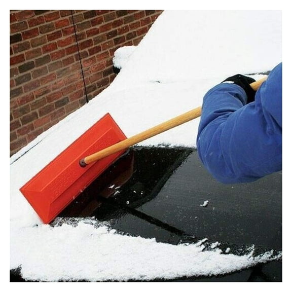 SNO-RAKE 18" Duty Snow Broom with " Wooden Finished Handle # 105