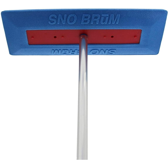 SNOBRUM – The Original Snow Remover for Cars and Trucks – 28 to 48 Inch Snow Brush with Foam Head and 3 Piece Handle – Made in The USA, Push-Broom Design – No-Scratch Snow Removal – 1 Pack