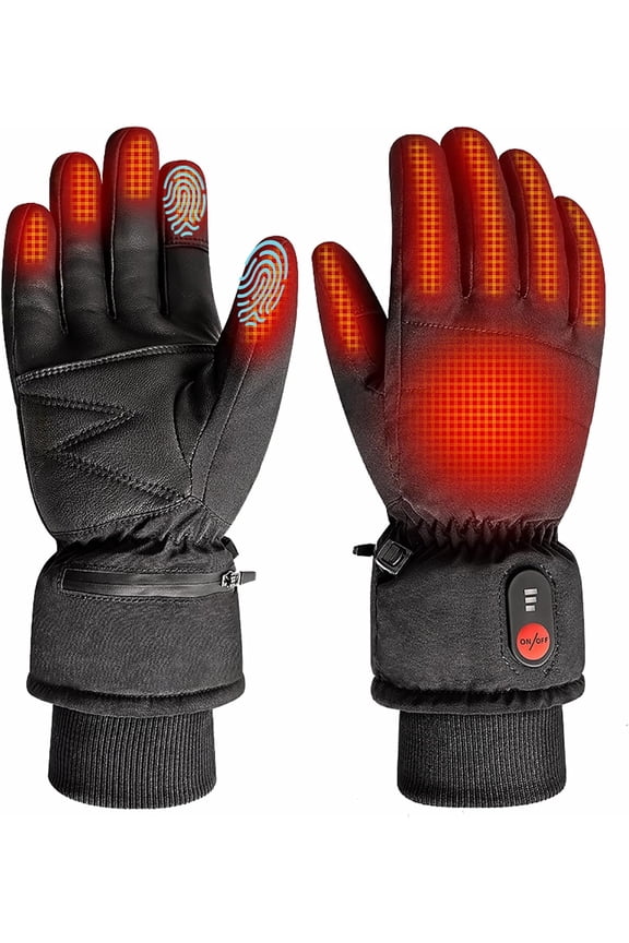 Electric Heated Gloves for Men Women, 7.4V 2200mAH Rechargeable Battery Heated Work Glove, Touchscreen Winter Hand Warmer Gloves for Motorcycle Skiing Riding Arthritis & Raynaud's