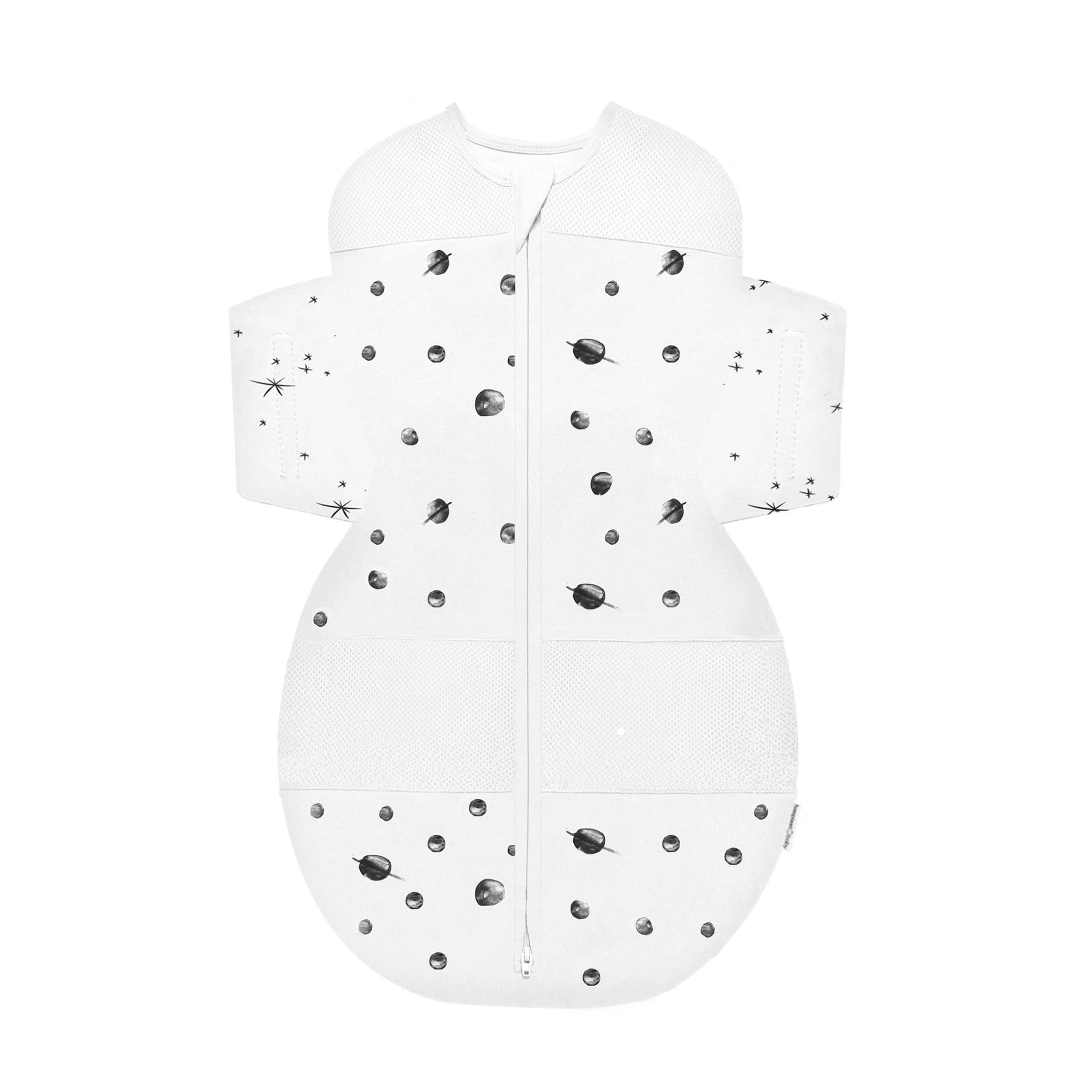 SNOO Sack Swaddle Wrap White with Black Stars on Wings S