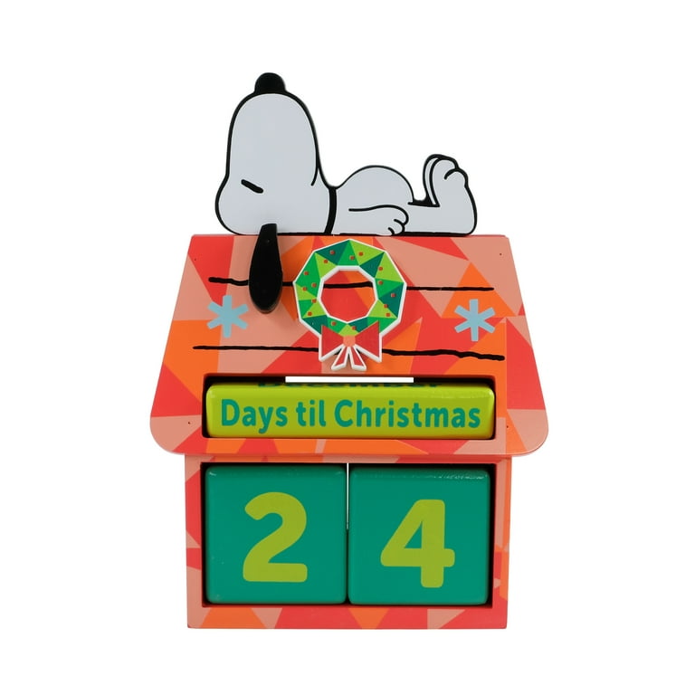 Peanuts, Snoopy's Doghouse Perpetual Calendar, Red, Tabletop Decor