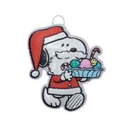 Peanuts Snoopy Santa Ice Cream Design Christmas Mini Metal Hanging Sign
