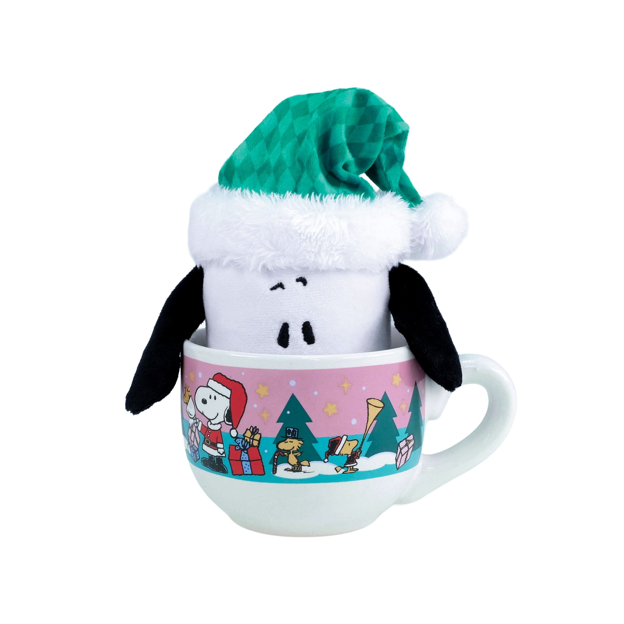 Peanuts Snoopy Christmas Plush in Holiday Mug – Festive Gift Set