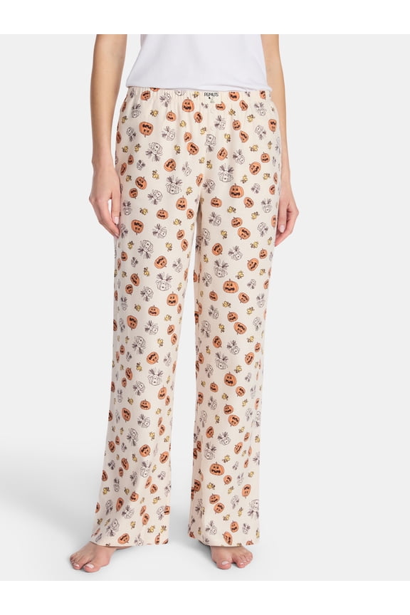 Snoopy Women's and Women's Plus Pumpkin Sleep Pants, Sizes XS-2X