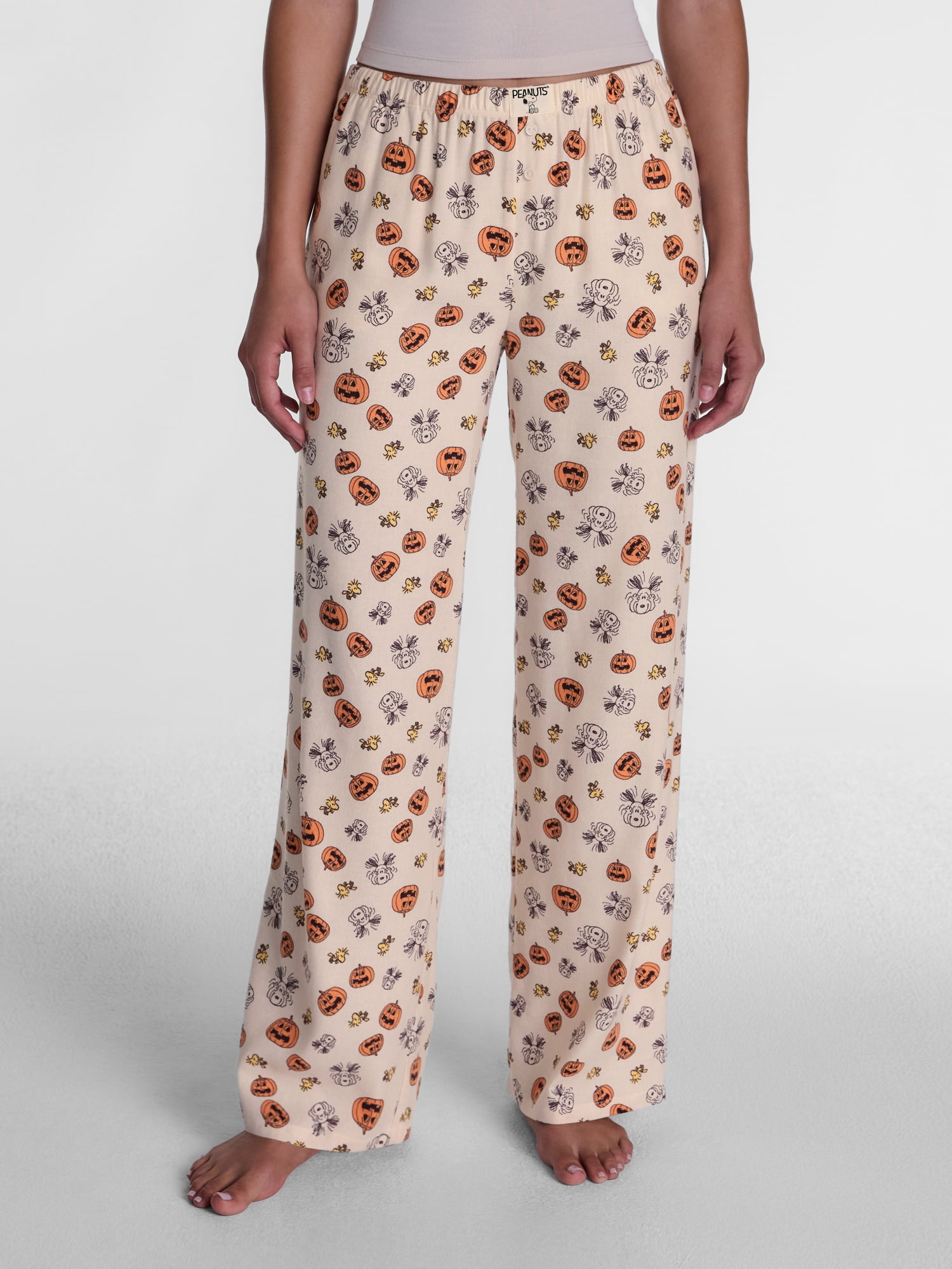Peanuts Snoopy Women's and Women's Plus Pumpkin Sleep Pants, Sizes XS-2X