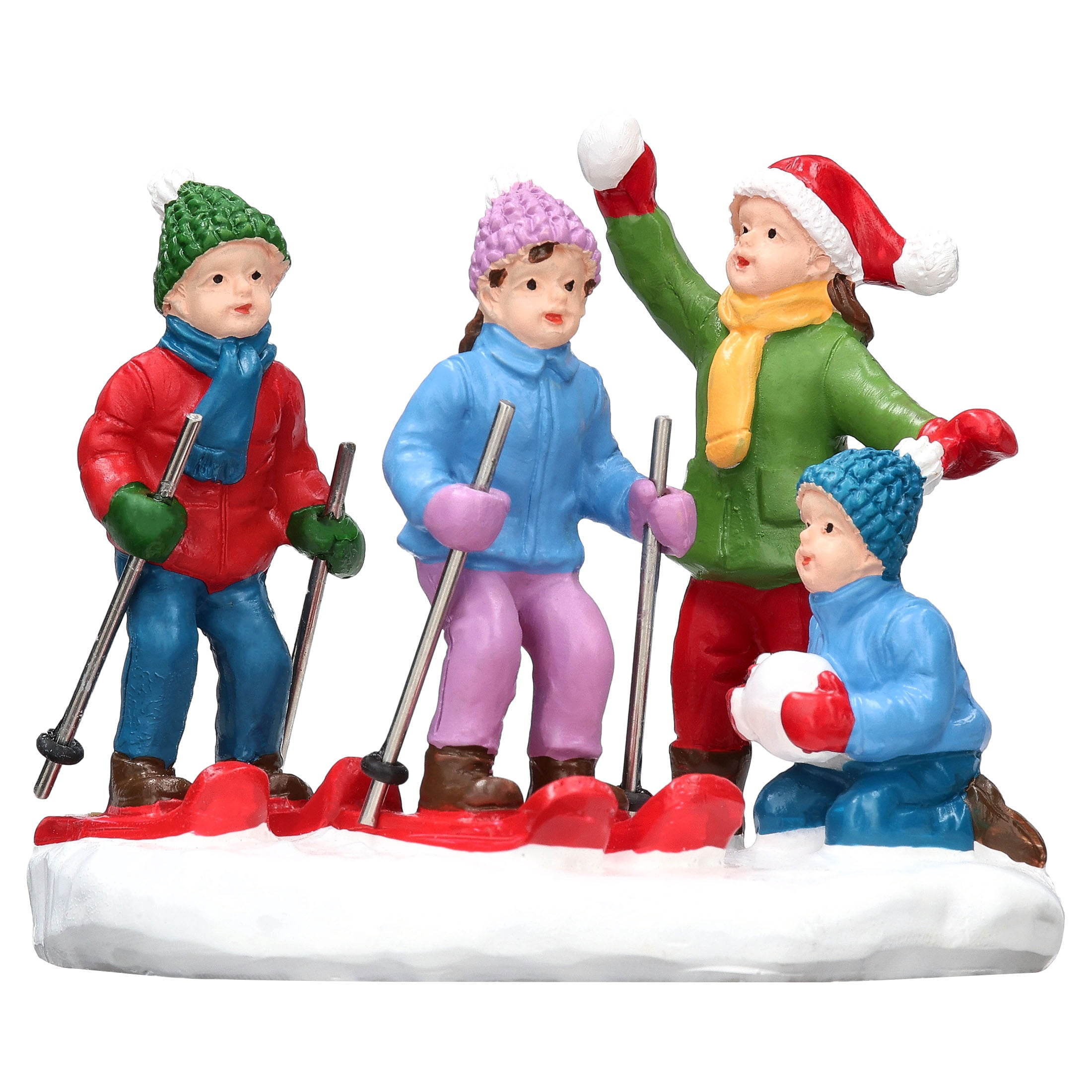 Snow Day Out Christmas Village Decorative Figurine, Multicolor, 3.5", by Holiday Time