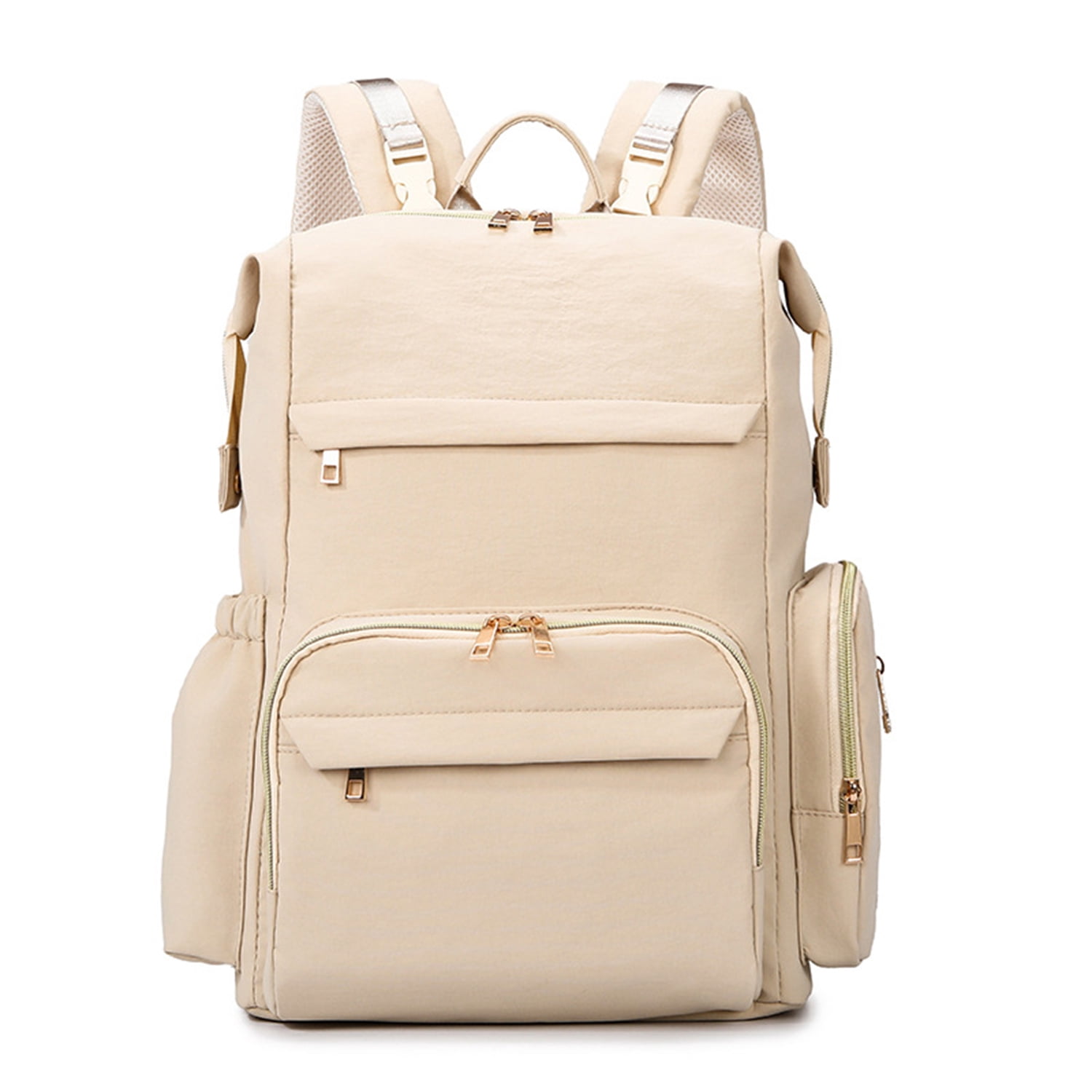SNOW DEER Diaper Bag, Multi-Function Large Capacity Diaper Backpack, Portable Solid Color Maternity Backpack for Outdoor Travel, Waterproof Baby Diaper Bag with Stroller Straps for Mom & Dad