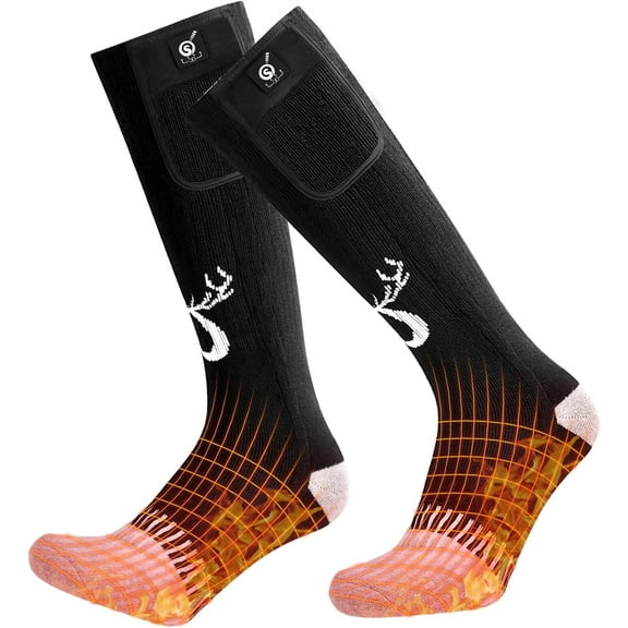 SNOW DEER Electric Heated Socks, Suitable for Both Genders – Ultimate Winter Companion for Hunting, Fishing, Camping, Trekking, & Ski Expeditions