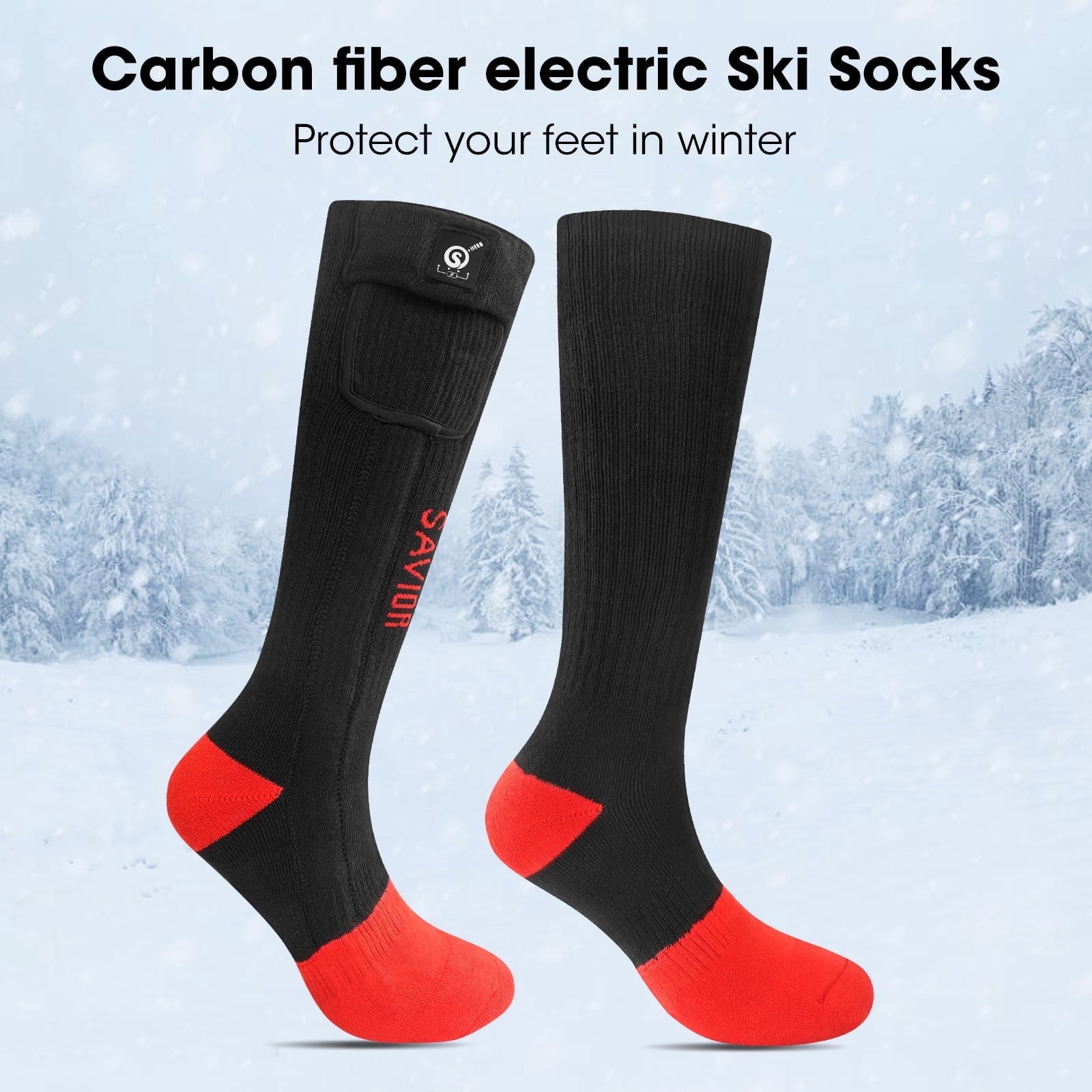 SNOW DEER Heated Socks for Men Women, 2200mAh Rechargeable Electric ...