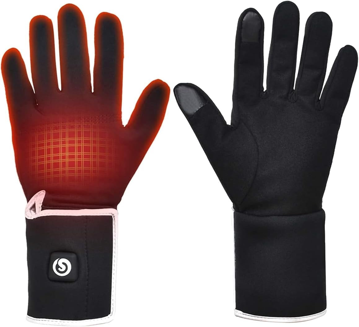 SNOW DEER Heated Glove Liners Men Women,Rechargeable Battery Heated Motorcycle Ski Snow Warmer Gloves