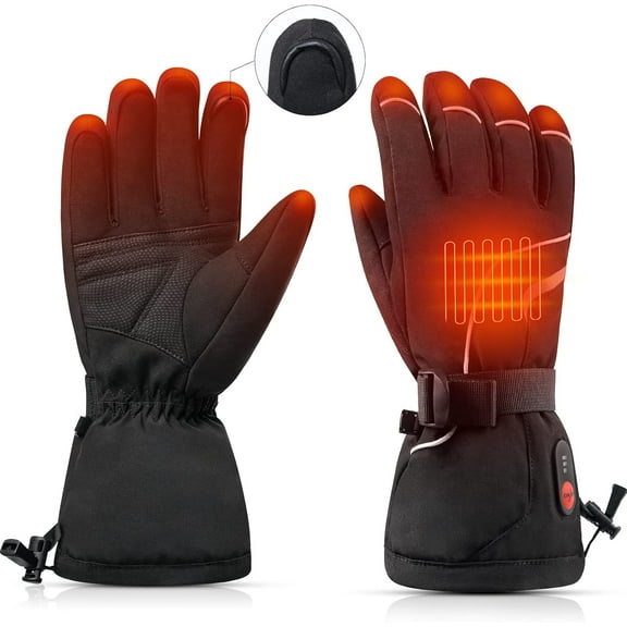 SNOW DEER Heated Gloves for Men Women - Electric Rechargeable Battery Heated Motorcycle Gloves,Winter Waterproof Warm Gloves Skiing Snowmobile Hands Gloves Best Gift
