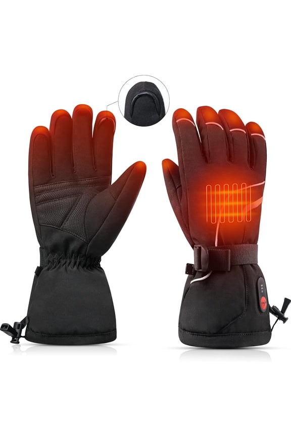 Heated Gloves for Men Women - Electric Rechargeable Battery Heated Motorcycle Gloves,Winter Waterproof Warm Gloves Skiing Snowmobile Hands Gloves Best Gift