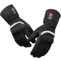 SNOW DEER Heated Gloves for Men Women, Temperature Display Heated Motorcycle Gloves, 2200mAh Rechargeable Battery Winter Gloves for Skiing Motorcycle Cycling Fishing Hunting