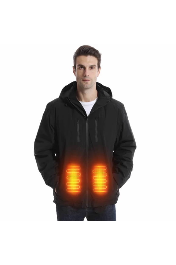 Heated Jacket for Men & Women – 5 Heating Zones, 3 Temp Levels, Waterproof Windproof Heated Coat with 7.4V 5000mAh Battery for Winter Outdoor Activities