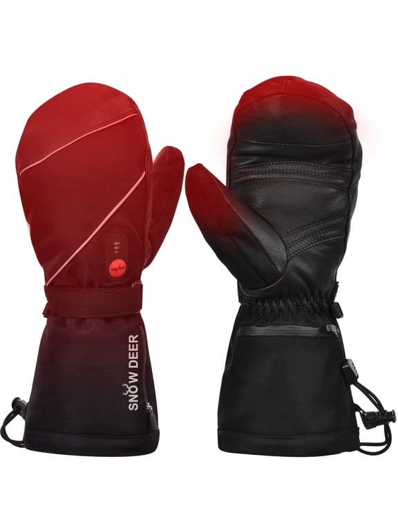 Heated Mittens Gloves Men Women - 7.4V 2200MAH Electric Rechargeable Battery Gloves for Winter Skiing Skating Snow Camping Hiking Heated Hand Warmer Gloves