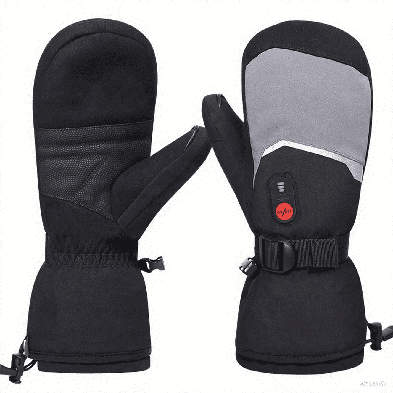 SNOW DEER Heated Mittens Gloves for Women Men 7.4V 2200MAH Electric Rechargeable Waterproof Ski Gloves for Winter Work Skiing Snowboarding Hiking Fishing Camping