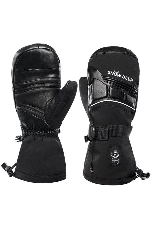 Heated Mittens for Men and Women - 7.4V 2200MAH Electric Rechargeable Battery Gloves for Winter Skiing, Skating, Snow, Camping, Hiking - Heated Hand Warmer