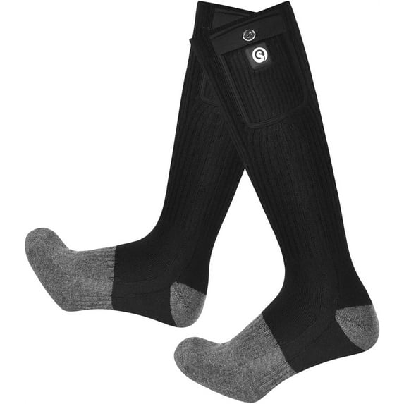 SNOW DEER Heated Socks,2024 Upgraded 7.4V Rechargeable Battery Electric Socks for Men Women,Winter Cold Weather Warm Socks for Huting Fishing Camping Hiking Skiing Foot Warmer