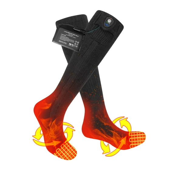 SNOW DEER Heated Socks with App Control,7.4V Electric Heated Socks for Men Women,Powered Battery Heated Sox Rechargeable for Motorcycling Skiing Hunting