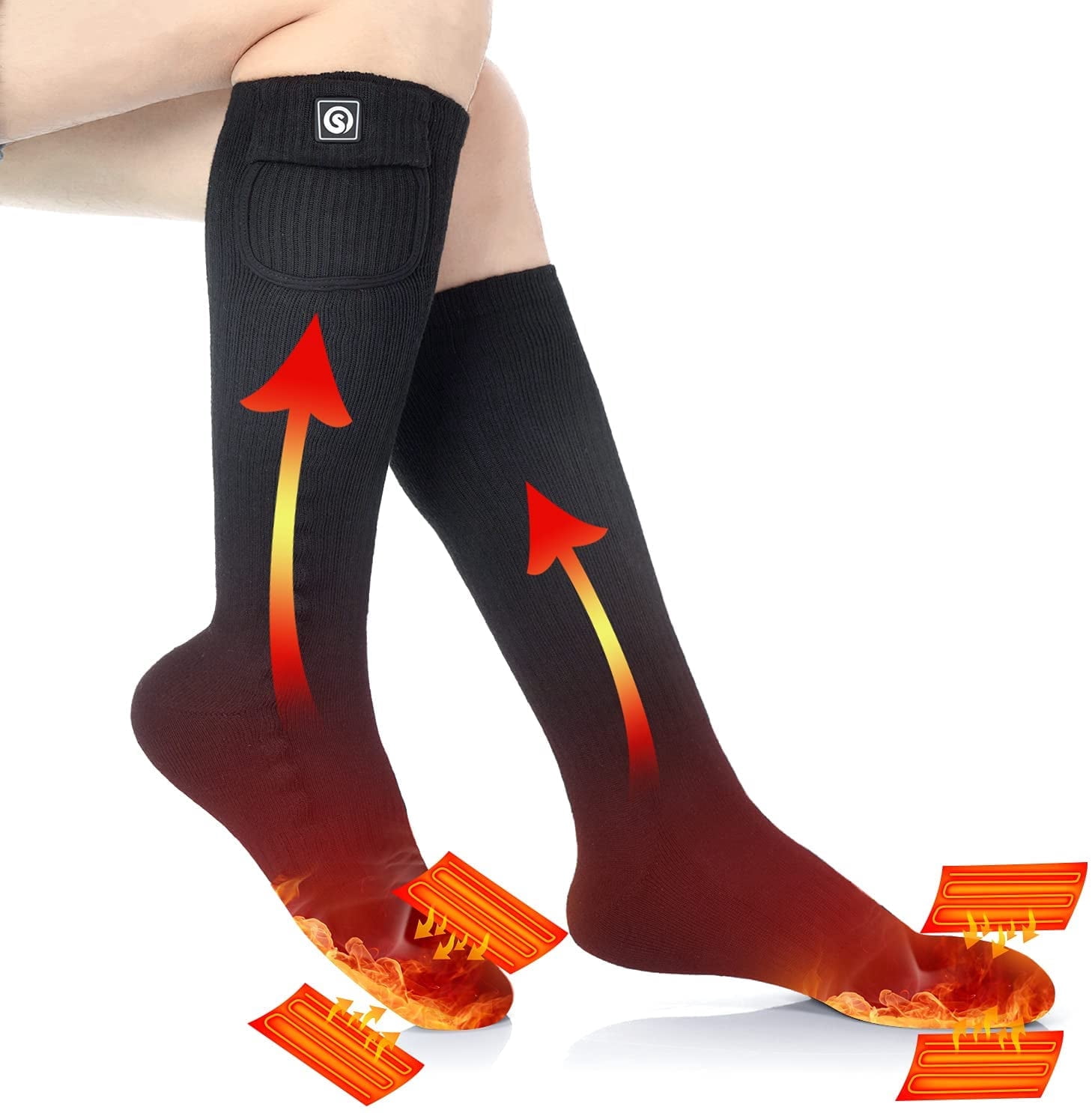 SNOW DEER Heated Socks for Men Women,7.4V 220…