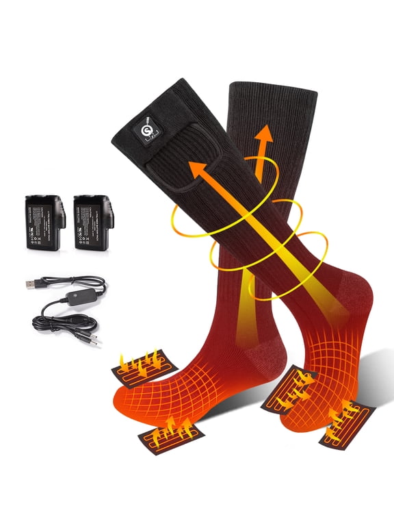 Heated Socks,Men Women Electric Battery Socks Foot Warmer